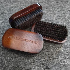 Brosses à cheveux Nouvelle arrivée Moq 100 OEM Logo personnalisé Rétro Barbe Brosse Premium Rec Facial en bois avec poils de sanglier naturels Amazon Supply F Otnrl