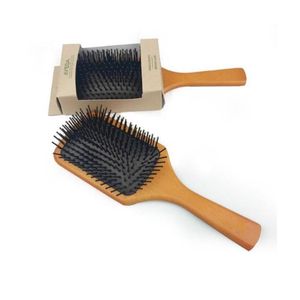 Brosses à cheveux Brosse paddle Brosse Club mas brosse à cheveux lisse et brillance en bois de livraison en bois naturel
