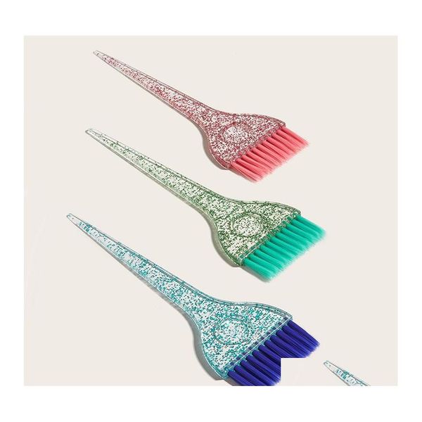 Brosses à cheveux Brosse de teinture professionnelle en plastique cristal applicateur de coloration peigne outils de barbier accessoires de coiffure de salon livraison directe Pr Dhwyo