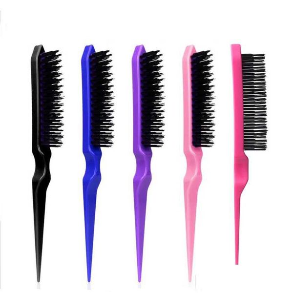 Brosses à cheveux Brosses à cheveux professionnelles Peigne Teasing Back Peignage Brosse Slim Line Outils de coiffage 6 couleurs Livraison directe Produits capillaires Ha Dhdtw