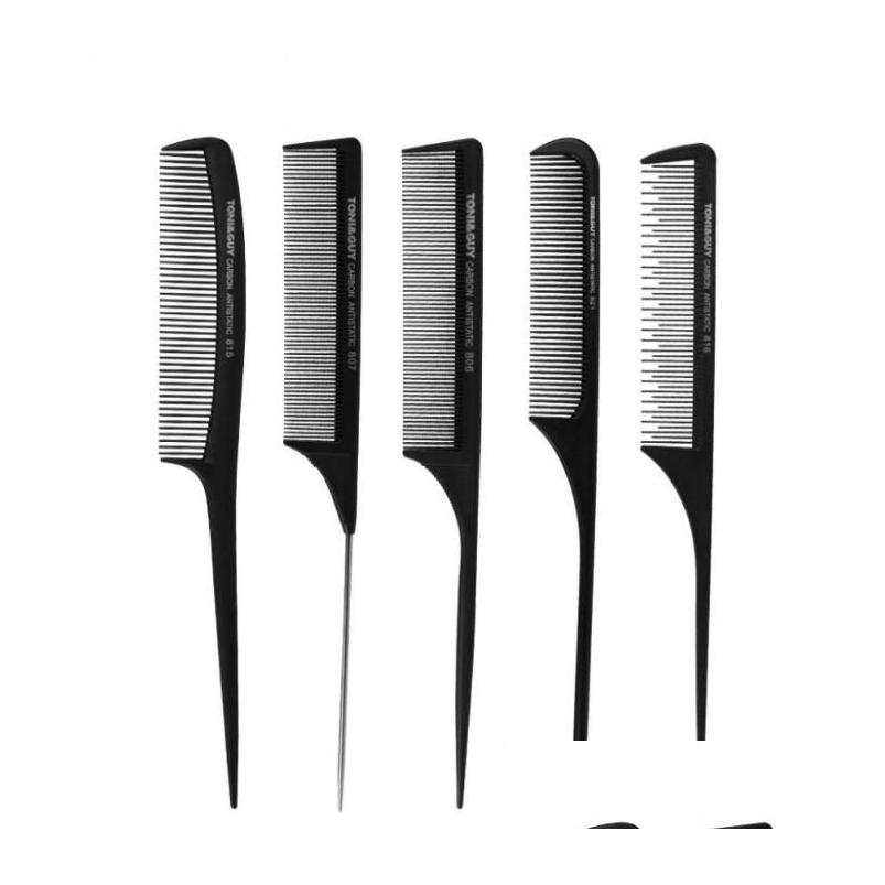 Hair Brushes Professional Hard Carbon Tip Tail Comb Flat Head Antistatic Combs For Salon Haircut Plastic Comb6915574 Drop Delivery P Dhlno