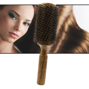 Brosses à cheveux professionnelles de haute qualité 63 mm poils de sanglier bois brosse ronde cheveux longs peigne de coiffure bouclés et droits peigne de coiffure 230529