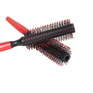 Brosses à cheveux Brosse ronde en plastique professionnelle Quiff Roller Peigne à cheveux bouclés Coiffure Masseur Brosse à cheveux Dressing Salon Peigne de barbier New Spiral x0804