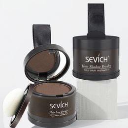 Cepillos para el cabello Sevich Line Powder 4g Black Root Cover Up Natural Instantáneo Impermeable Hairline Shadow Corrector Cobertura 13color 230829