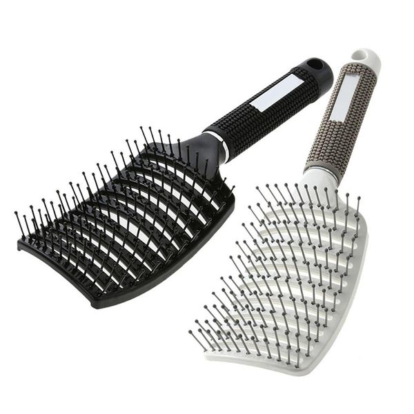 Brosses à cheveux Cheveux lisses Brosse à cheveux de porc pur Femmes Brosse humide Style professionnel Plastique Nylon Grand peigne plié Outil de coiffure Drop De Dhok9