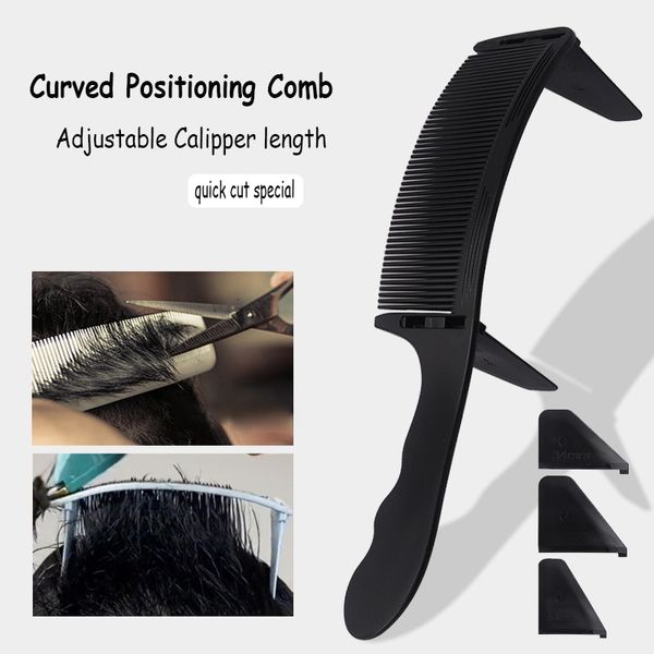 Brosses à cheveux Style Professionnel Barber Coupe Courbe Positionnement Peigne Réglable S Arc Conception Clipper Coiffeur Outils 230826