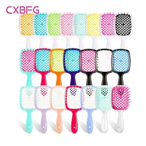 Brosses à cheveux Peigne à cheveux emmêlés Brosse à cheveux démêlante Peignes de massage Creux Out Brosses à cheveux bouclés humides Peigne de barbier Salon de coiffure Outils 231128