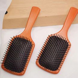 Brosses à cheveux Brosse démêlante en bois brosse incurvée peigne de massage démêlant brosse à cheveux portable pour femmes brosses de coiffure droites et bouclées