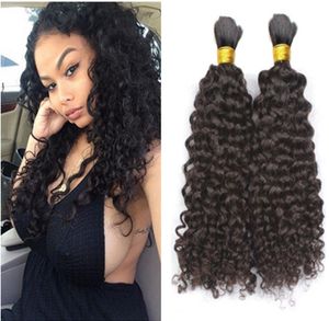 Cheveux en vrac en vrac crépus bouclé afro mongol 3pcs Bulks Hair for Braids9536345