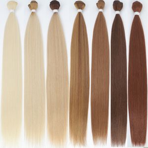 Hair Bulks 26 inch rechte haaruitbreidingen OMBRE HAAR BUNDLES Warmtewarmingsbestendige vezels Haarweefsel Synthetisch rechte haar 230504