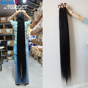 Hair Bulks 40 50 Inch Bone Straight Bundles Humains Brésiliens 34 s Non Transformés 10A 230420