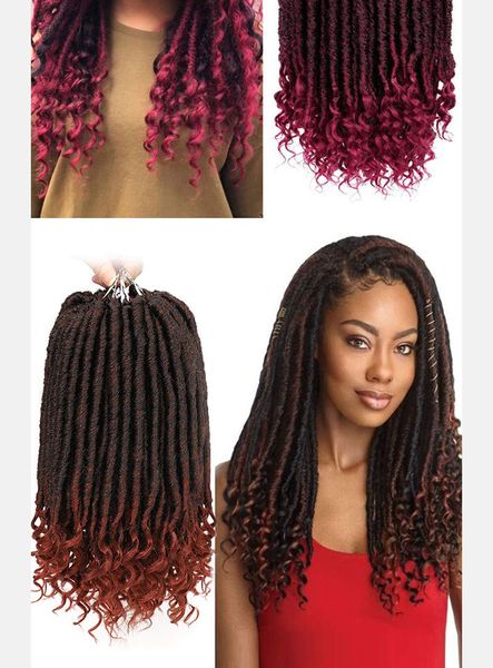 Cheveux en vrac tressage africain tresses bouclées 16 20 pouces Crochet Dreadlocks Extensions vague coiffure noir brun blond couleur