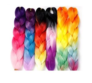 Cheveux en vrac tressage africain couleur ombré tresses bouclées 24 pouces Crochet Dreadlocks Extensions vague coiffure de haute qualité