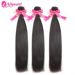 Haar bulks Ali Pearl rechte menselijke bundels Peruaans 100% haarweefsel 10-30 inch natuurlijke kleurenbundel 230508