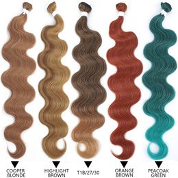 Hair Bulks Body Wave Bundels Braziliaans Hair Weven Soft Natural Synthetic Hair Extensions Kleurrijke lichaamsgolf Top Kwaliteit dik haar 230504