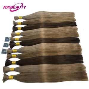 Haar Bulks Bulk Haar Addbeauty Steil Blond Human Hair Extension 50g 100g Human Bulk Haar voor Vlechten Dikke Natuurlijke Bulk Hair Extensions 230613