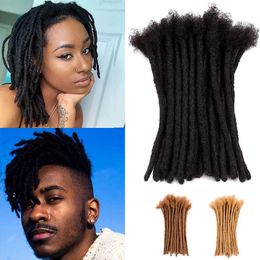 Cheveux en vrac Dreadlock humain pour hommes femmes Crochet tresses cheveux bio Dread Loc 0 6 cm Faux serrures l230807