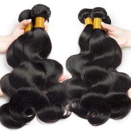 Haar bulks Indian Body Wave Bundels Human Weven Natural Black 134 voor vrouwen RAW S 28 30 inch groothandel 230525