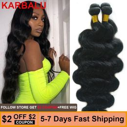 Hair Bulks Karbalu Human Bundles 28 30 32 34 pouces Body Wave brésilien 1 3 4 Weave s 230728