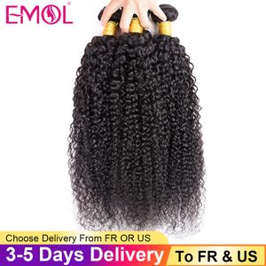 Cheveux en vrac crépus bouclés faisceaux 8-28 pouces malaisiens Extensions humaines pour les femmes couleur naturelle 1/3/4 affaire en gros 230508