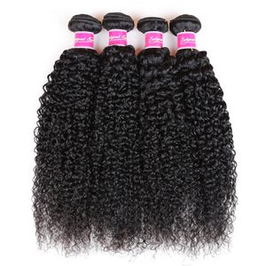 Hair Bulks Kinky Curly Human Bundles 100 Malaysian Natural Color Thicker Ends 230505