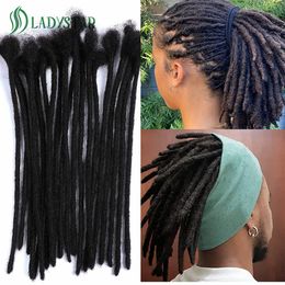 Hair Bulks Locs Extensions Human Dreadlock 0 6cm Diamètre 100 Real Handmade Loc Extension pour Hommes Femmes 230417