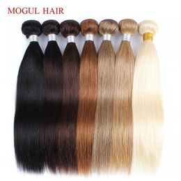 Hair Bulks Mogul Hair 1 Bundle Couleur 8 Ash Blonde Couleur 27 Honey Blonde Indian Straight Hair Weave Bundles Ombre Cheveux Humains 230518