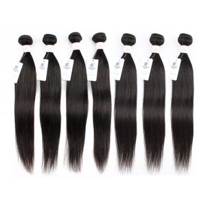 Hair Bulks Natural Black Human Bundles 1pc 3pcs 5pcs 7pcs Per Lot 1222 Inch Indian Double Weft Bone Straight s 230621