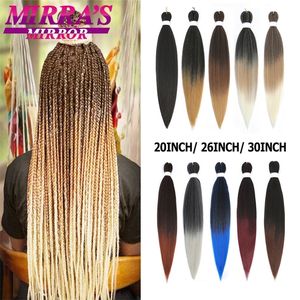 Haar bulks Pre uitgerekte vlechten haar Ombre jumbo vlechten haaruitbreidingen yaki rechte synthetische vlecht 136810 pc's bulk mirra's spiegel 230504