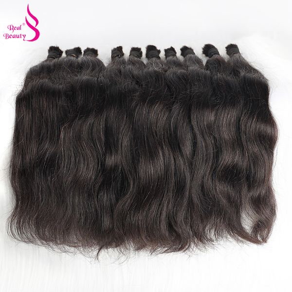 Cheveux en vrac vraie beauté humaine brésilienne droite en vrac pour tressage couleur naturelle pas de trame Crochet tresses 230807