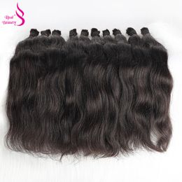 Cheveux en vrac vraie beauté cheveux humains brésiliens raides cheveux en vrac pour tressage couleur naturelle pas de trame Crochet tresses 230724