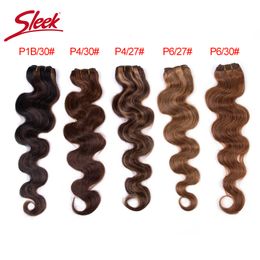Hair Bulks Slank Braziliaanse blond P427 P627 Body Wave Human Hair Weave Bundels Natural Brown P630 P1B30 Gekleurd haar 230518