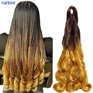 Haar Bulks Golvend Frans Bulk Spiraal Krullend Gehaakt Vlecht Haar Synthetische Losse Golf Krullen Afro Hoge Temperatuur Hair Extensions voor Vrouwen 230613