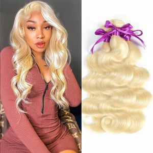 Hair Bun Maker 613 Blonde Body Wave Bundels Braziliaans Weven 134 Bundel Deals 100 Human for Black Woman Remy 230214