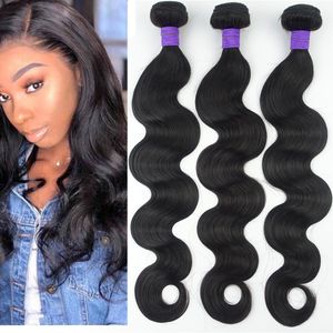 Hair Bun Maker Body Wave Bundles Human Weave Weft s 13 Bundle Péruvien 100 Vierge Remy Non Transformé Noir Naturel pour Femme 230214