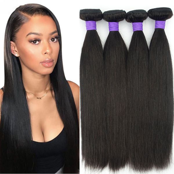 Hair Bun Maker DOMINO Straight Bundles Peruano Remy Human Weave Silky s 134 Piezas Para Mujeres Negras 230214