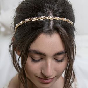 cheveux chaîne match strass bande de cheveux lumière luxe tempérament mariée diamant perle coiffure designer bijoux