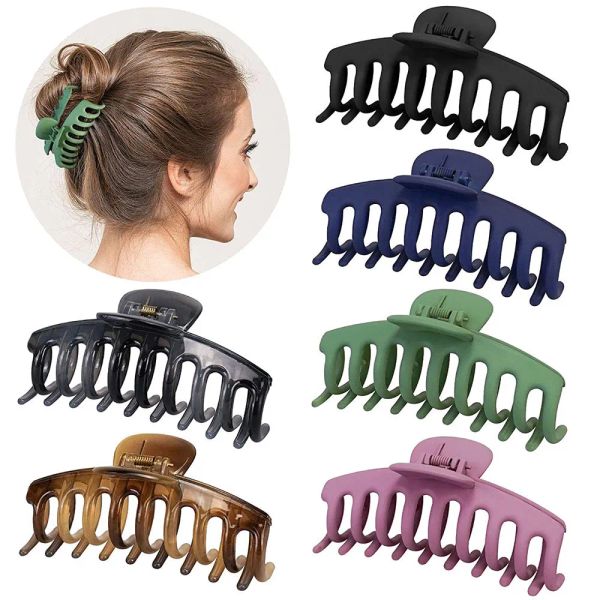 Haarklammern, 4 Zoll, rutschfest, große Krabben-Haarnadeln für Frauen, dünnes Haar, Zubehör, Haarspange, Mädchen, Geschenke-1