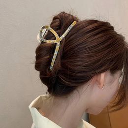 Pince à cheveux griffe accessoires pour femmes épingles filles été kpop vintage crabe attrape arc tendance leader mode adultes 240119