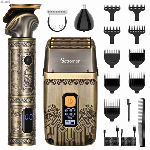 Cortapelos Hatteker, juego de cortapelos, Afeitadora eléctrica recargable para hombres, máquina para cortar cabello, nariz, cuerpo, YQ240122