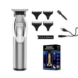 Haarclippers Kemei Bald Geleid voor Mannen Professionele Outliner Draadloze trimmer baard Gegepikt oplaadbare verzorging