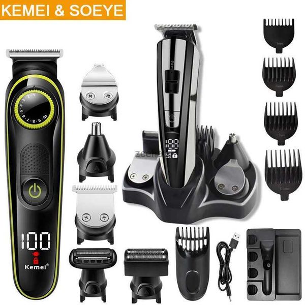 Cortapelos Kemei, cortapelos eléctrico, kit de belleza, cortapelos profesional, recortador de barba multifunción para Afeitadora eléctrica para hombres