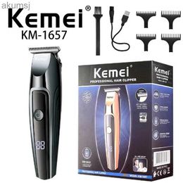 Tondeuses à cheveux Kemei km-1657 nouveau Design Mini deux vitesses LED corps cheveux hommes électrique tondeuse à cheveux YQ240122