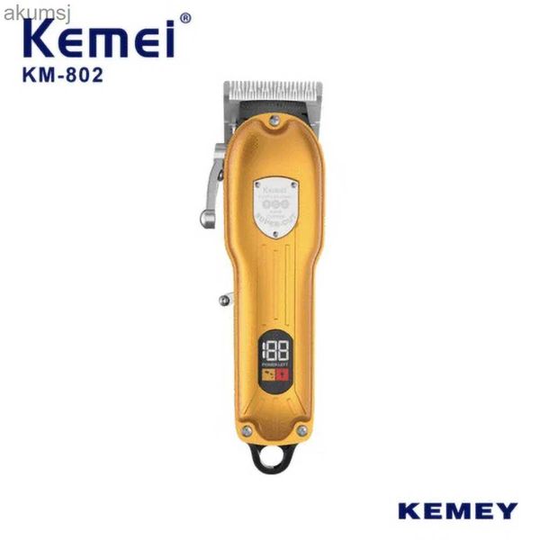 Kemel tondeuse à cheveux ensemble électrique cheveux sans fil rasoir hommes barbier coupe de cheveux Machine pour hommes Rechargeable KM-802 YQ240122