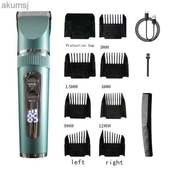 Cortadoras de cabello Cortadora de cabello profesional Peluquería Hombre eléctrico Máquina cortadora de peluquero Cuchillo Lavable Cortadora inalámbrica Cuchilla de cerámica YQ240122