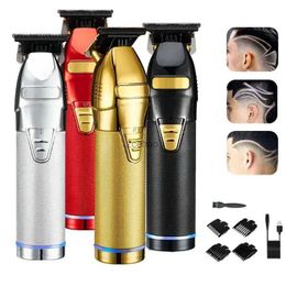 Tondeuses à cheveux Tondeuse à cheveux professionnelle pour hommes barbier tondeuse à cheveux Rechargeable sans fil coupe de cheveux Machine puissante tondeuse à cheveux tondeuse à barbe