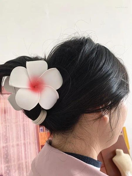 Clips de cheveux 10pcs Barrettes en épingle à cheveux accessoires mignons fleur de gradient d'été acrylique pour femmes clip filles griffe sucrée 2024