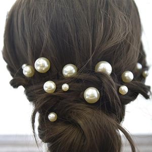 Clips de cheveux 18pcs Bridal Pearl Hairpin Clip en forme de U Simple Girls Tiaras Prom Accessoires de mariage Accessoires de mariage Marrige Bijoux