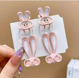 Fermagli per capelli 1 paio moda mini clip ad artiglio di granchio in lega coreana per accessori per frangia a cuore rosa per ragazze da donna