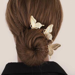Pinces à cheveux 1 pièce, peignes papillon élégants pour femmes, couleur or, insectes, coiffure de mariée, accessoires bijoux, épingles à cheveux, couvre-chef